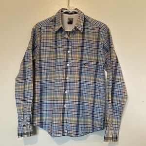 Cruel Girl plaid collard long sleeve cotton large